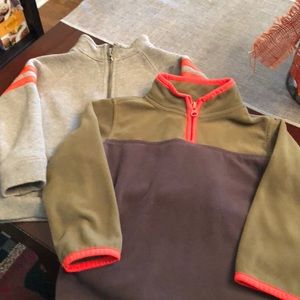 Two half zip pullovers size 3T